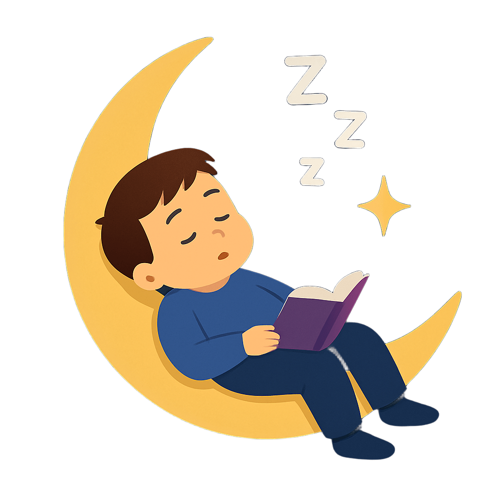 Student sleeping at night